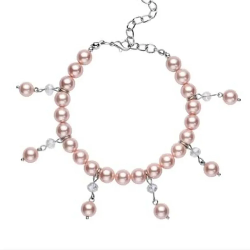 Peach Pearl Anklet or Bracelet‎